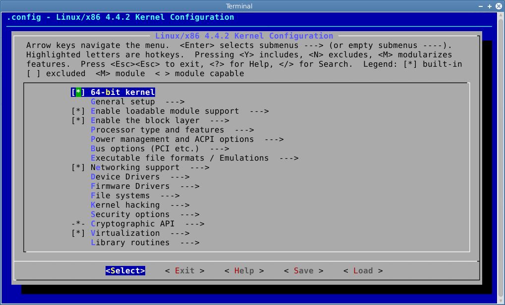 Example - menuconfig